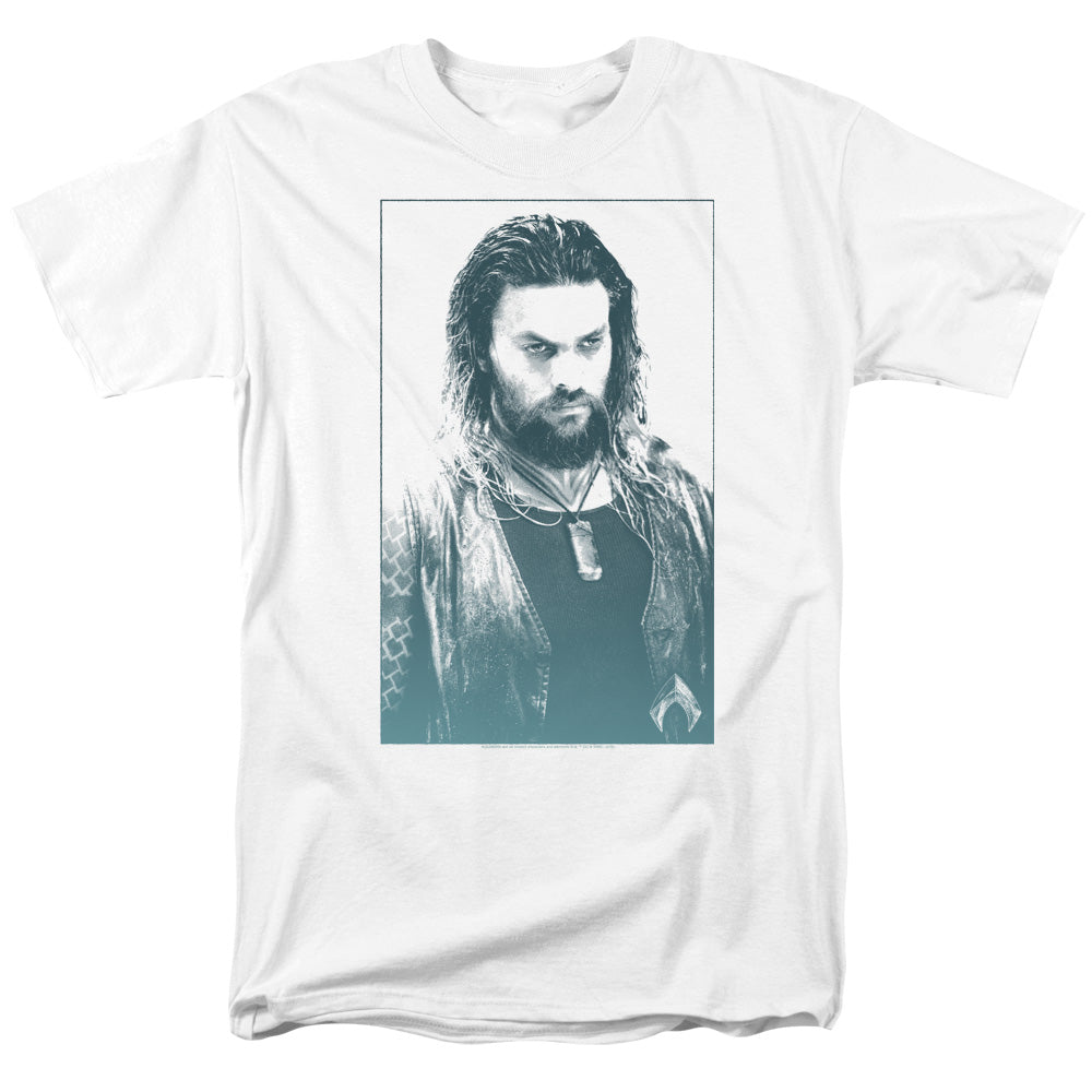 AN OFFCIALLY LICENSED AQUAMAN MOVIE SALT OF THE SEA MEN'S REGULAR FIT T-SHIRT WHITE