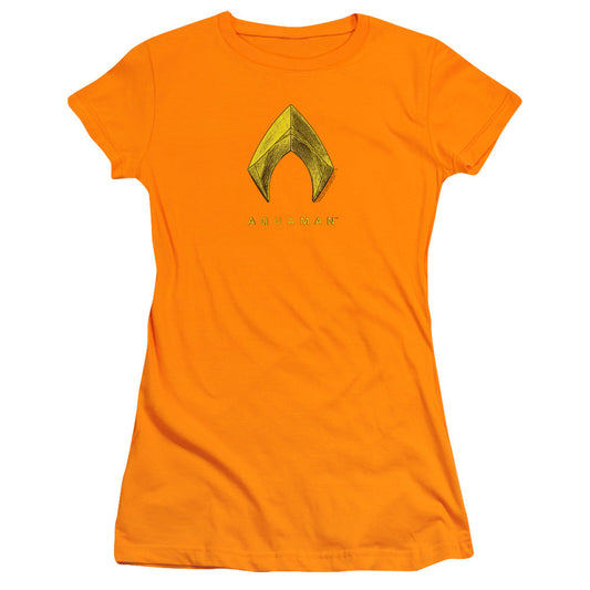 Aquaman Movie Aquaman Logo Licensed Women's T-Shirt Juniors XL