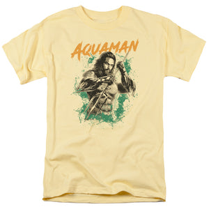 AN OFFCIALLY LICENSED AQUAMAN MOVIE LOCALS ONLY MEN'S REGULAR FIT T-SHIRT BANANA