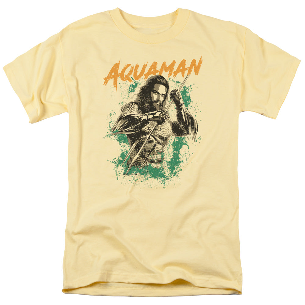 AN OFFCIALLY LICENSED AQUAMAN MOVIE LOCALS ONLY MEN'S REGULAR FIT T-SHIRT BANANA
