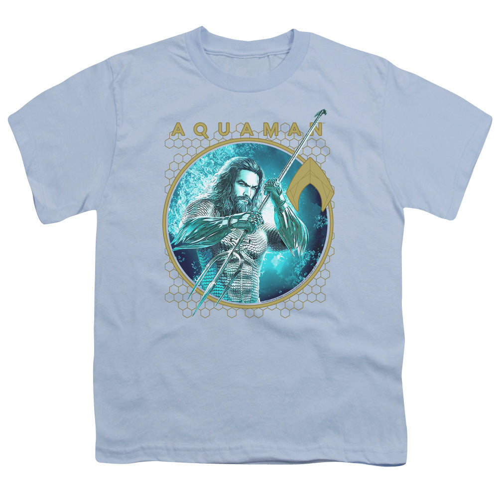 Aquaman Movie Trident Of Neptune Licensed Kid's T-Shirt (Ages 4-7) SM-XL