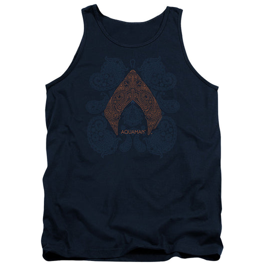 Aquaman Movie Aqua Paisley Licensed Adult Unisex Tank Top SM-2X