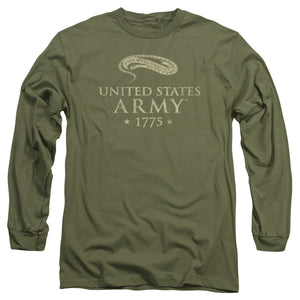 AN OFFCIALLY LICENSED ARMY WELL DEFEND MEN'S LONG SLEEVE T-SHIRT MILITARY GREEN