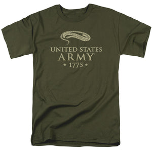 AN OFFCIALLY LICENSED ARMY WELL DEFEND MEN'S REGULAR FIT T-SHIRT MILITARY GREEN
