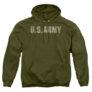AN OFFCIALLY LICENSED ARMY CAMO ADULT UNISEX PULLOVER HOODIE MILITARY GREEN