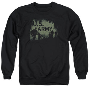 AN OFFCIALLY LICENSED ARMY SOLDIERS ADULT UNISEX CREWNECK SWEATSHIRT BLACK