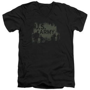 AN OFFCIALLY LICENSED ARMY SOLDIERS MEN'S V-NECK T-SHIRT BLACK