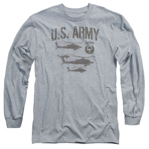 AN OFFCIALLY LICENSED ARMY AIRBORNE MEN'S LONG SLEEVE T-SHIRT ATHLETIC HEATHER