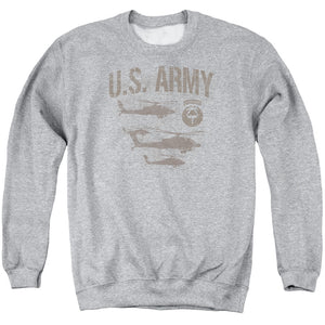 AN OFFCIALLY LICENSED ARMY AIRBORNE ADULT UNISEX CREWNECK SWEATSHIRT ATHLETIC HEATHER