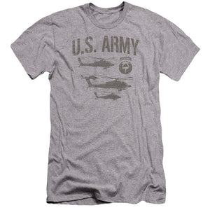 AN OFFCIALLY LICENSED ARMY AIRBORNE MEN'S PREMIUM SLIM FIT T-SHIRT ATHLETIC HEATHER