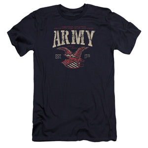 AN OFFCIALLY LICENSED ARMY ARCH MEN'S PREMIUM SLIM FIT T-SHIRT NAVY