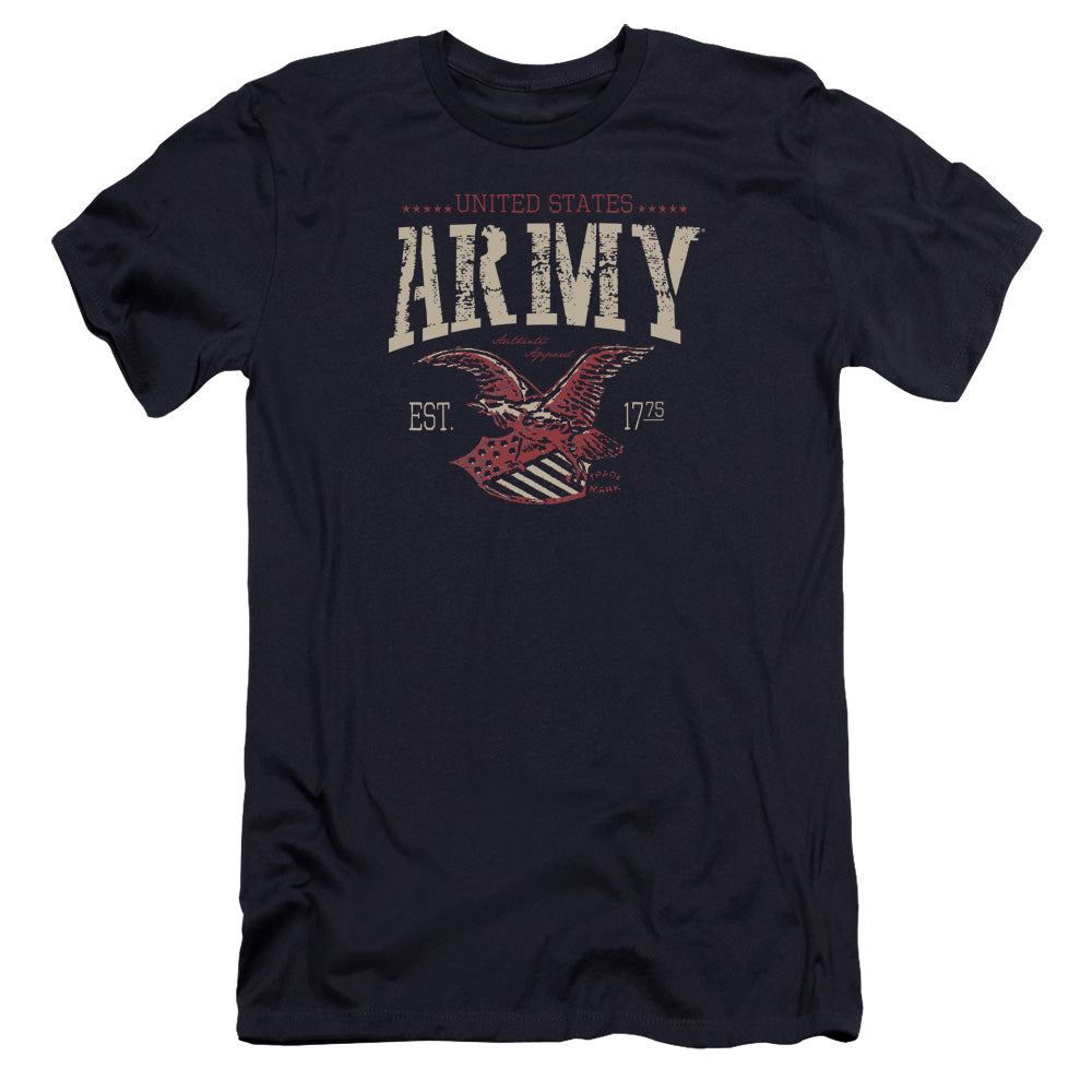 AN OFFCIALLY LICENSED ARMY ARCH MEN'S PREMIUM SLIM FIT T-SHIRT NAVY