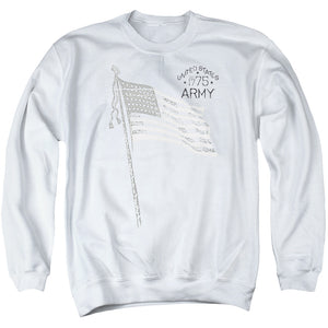 AN OFFCIALLY LICENSED ARMY TRISTAR ADULT UNISEX CREWNECK SWEATSHIRT WHITE