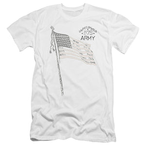 AN OFFCIALLY LICENSED ARMY TRISTAR MEN'S PREMIUM SLIM FIT T-SHIRT WHITE