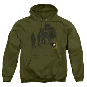 AN OFFCIALLY LICENSED ARMY STRONG ADULT UNISEX PULLOVER HOODIE MILITARY GREEN