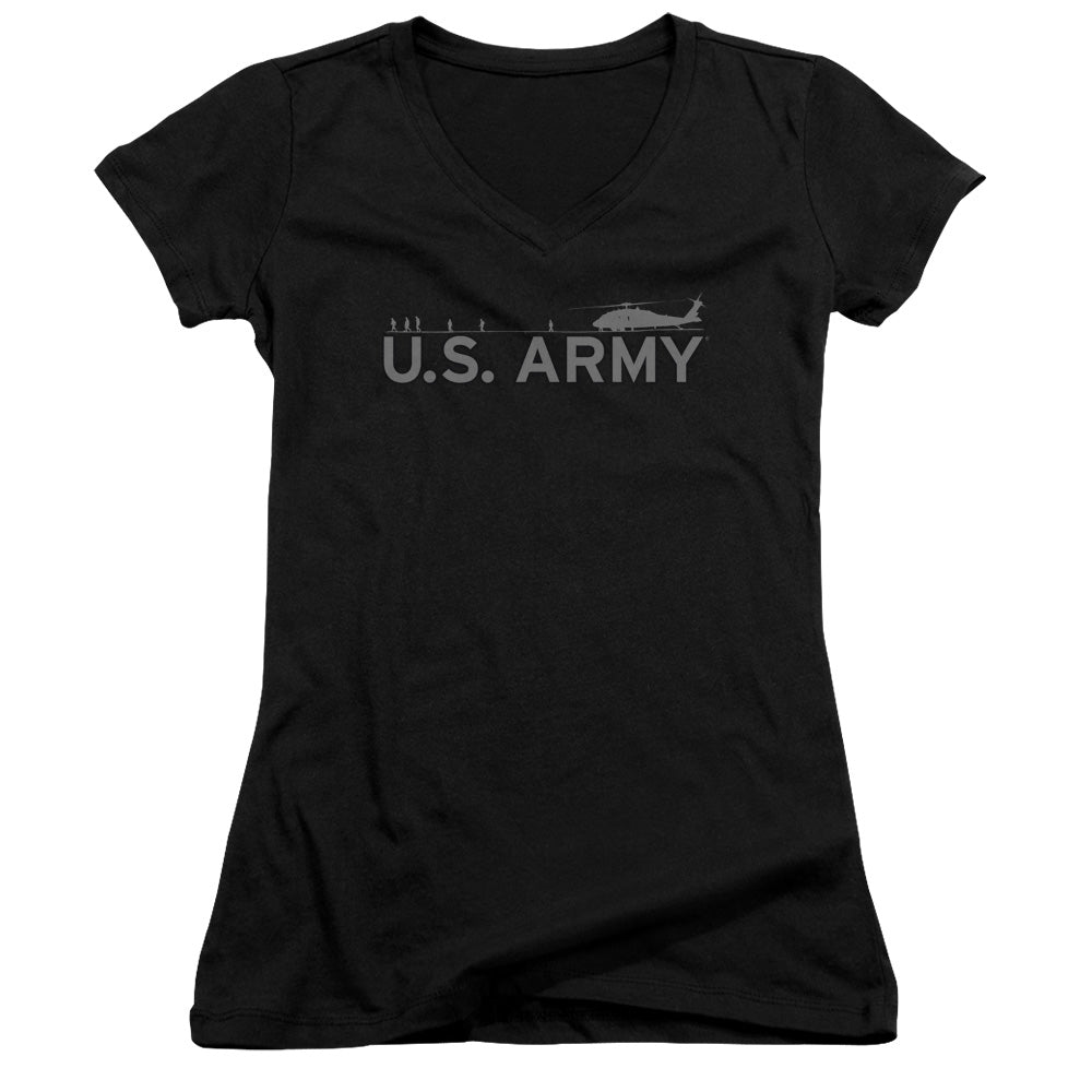Army Helicopter Licensed Women's T-Shirt Juniors V-Neck SM