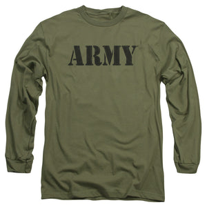 AN OFFCIALLY LICENSED ARMY ARMY MEN'S LONG SLEEVE T-SHIRT MILITARY GREEN