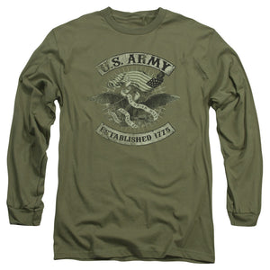 AN OFFCIALLY LICENSED ARMY UNION EAGLE MEN'S LONG SLEEVE T-SHIRT MILITARY GREEN