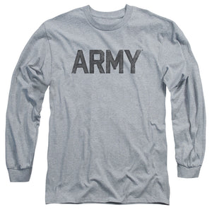AN OFFCIALLY LICENSED ARMY STAR MEN'S LONG SLEEVE T-SHIRT ATHLETIC HEATHER