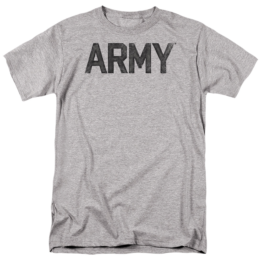 AN OFFCIALLY LICENSED ARMY STAR MEN'S REGULAR FIT T-SHIRT ATHLETIC HEATHER