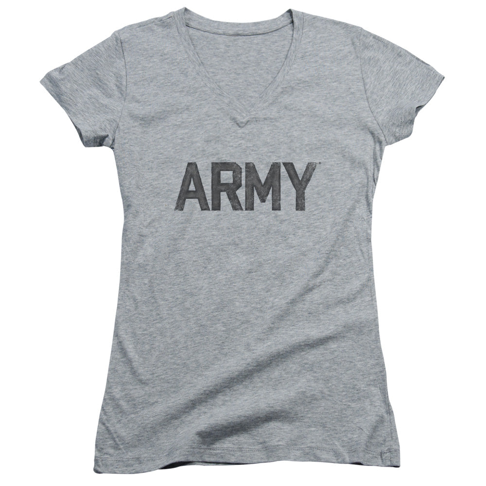 Army Star Licensed Women's T-Shirt Juniors V-Neck 2X