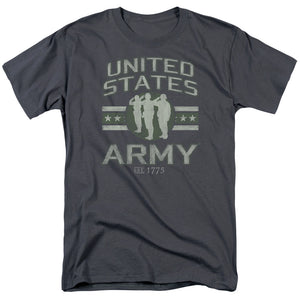 AN OFFCIALLY LICENSED ARMY UNITED STATES ARMY MEN'S REGULAR FIT T-SHIRT CHARCOAL
