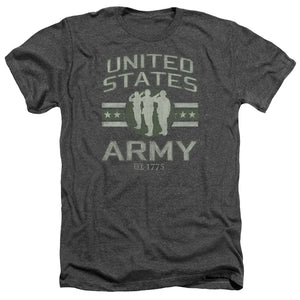 AN OFFCIALLY LICENSED ARMY UNITED STATES ARMY MEN'S HEATHER T-SHIRT CHARCOAL