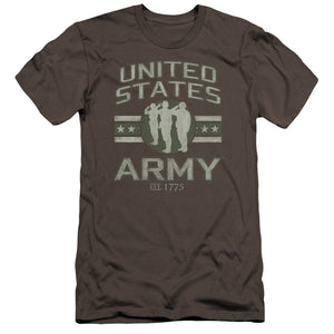 AN OFFCIALLY LICENSED ARMY UNITED STATES ARMY MEN'S PREMIUM SLIM FIT T-SHIRT CHARCOAL