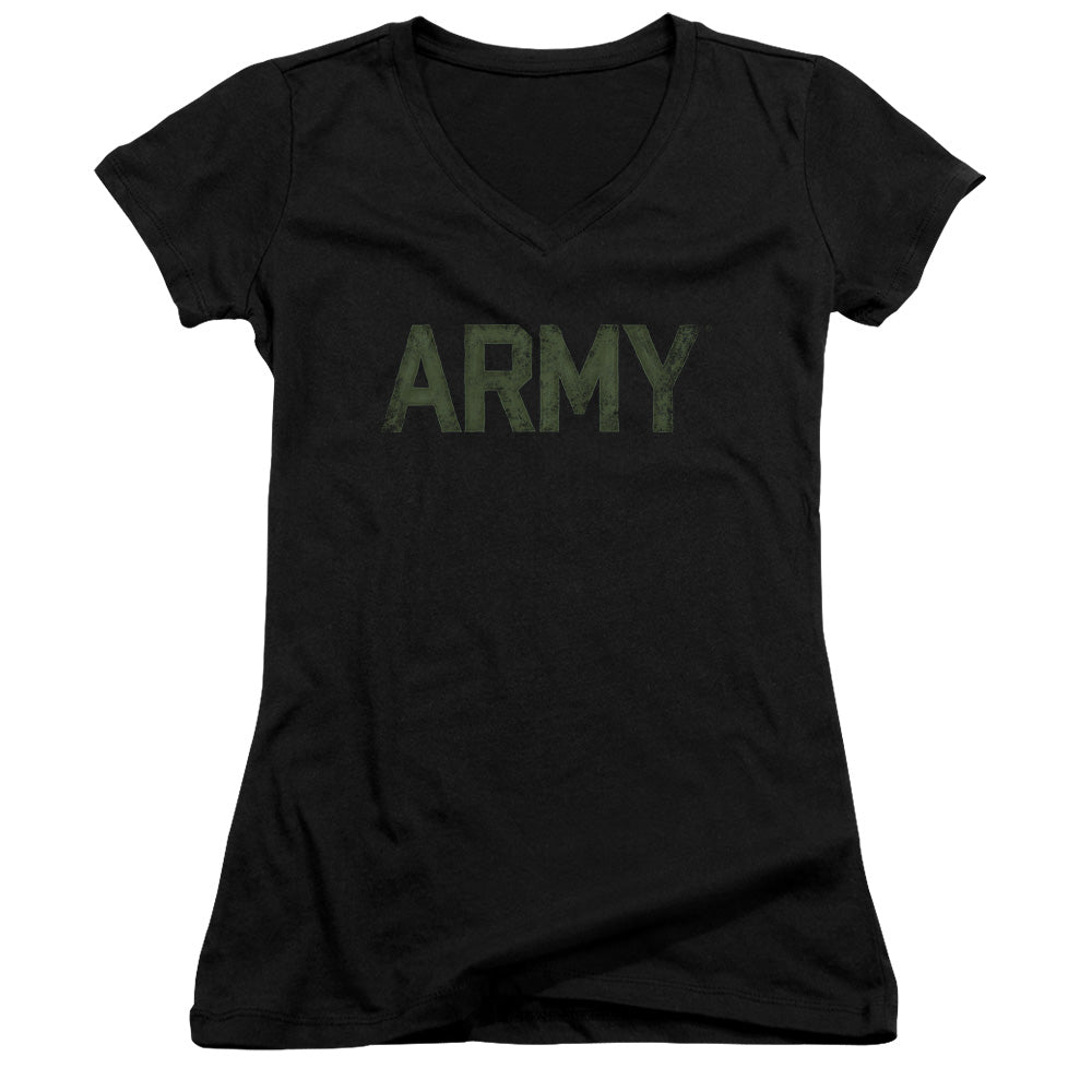 Army Type Licensed Women's T-Shirt Juniors V-Neck SM