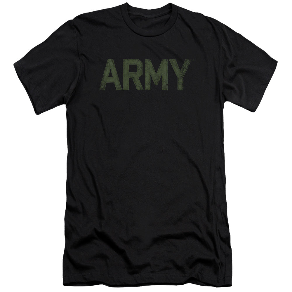 AN OFFCIALLY LICENSED ARMY TYPE MEN'S PREMIUM SLIM FIT T-SHIRT BLACK