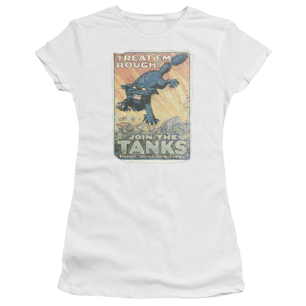 Army Treat Em Rough Licensed Women's T-Shirt Juniors LG-2X