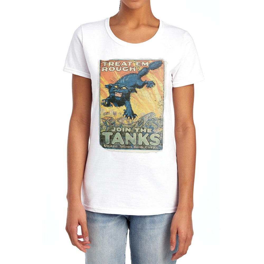 Army Treat Em Rough Licensed Women's T-Shirt Regular Fit SM-2X