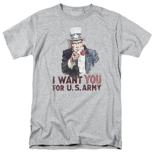 AN OFFCIALLY LICENSED ARMY I WANT YOU MEN'S REGULAR FIT T-SHIRT ATHLETIC HEATHER