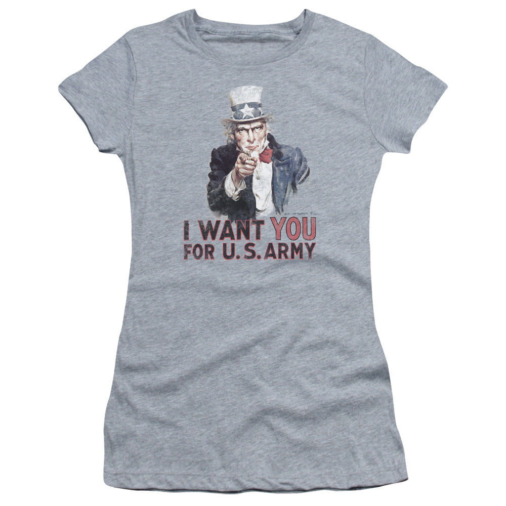 Army I Want You Licensed Women's T-Shirt Juniors SM-2X