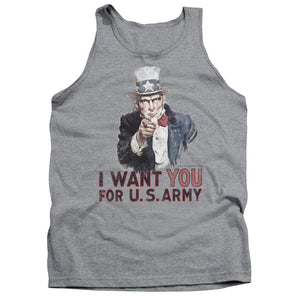 AN OFFCIALLY LICENSED ARMY I WANT YOU ADULT UNISEX TANK TOP ATHLETIC HEATHER