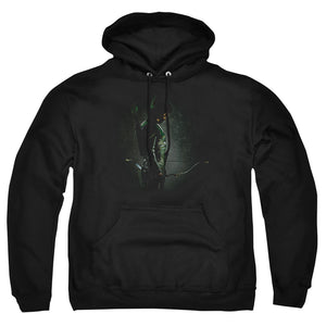 AN OFFCIALLY LICENSED ARROW IN THE SHADOWS ADULT UNISEX PULLOVER HOODIE BLACK