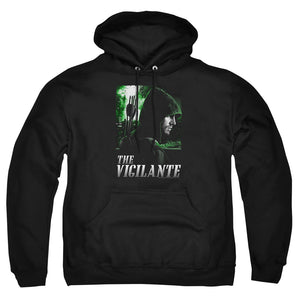AN OFFCIALLY LICENSED ARROW STAR CITY DEFENDER ADULT UNISEX PULLOVER HOODIE BLACK