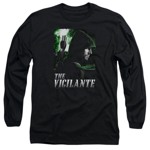 AN OFFCIALLY LICENSED ARROW STAR CITY DEFENDER MEN'S LONG SLEEVE T-SHIRT BLACK