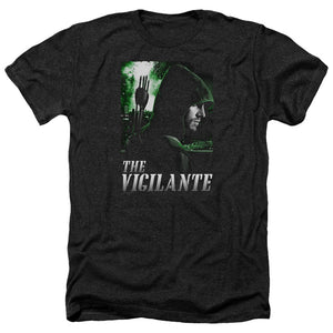 AN OFFCIALLY LICENSED ARROW STAR CITY DEFENDER MEN'S HEATHER T-SHIRT CHARCOAL