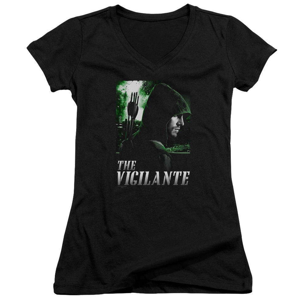 Arrow Star City Defender Licensed Women's T-Shirt Juniors V-Neck SM