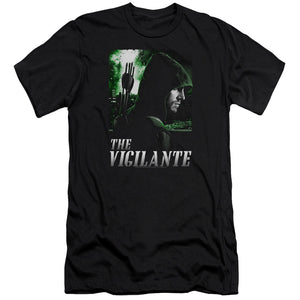 AN OFFCIALLY LICENSED ARROW STAR CITY DEFENDER MEN'S PREMIUM SLIM FIT T-SHIRT BLACK