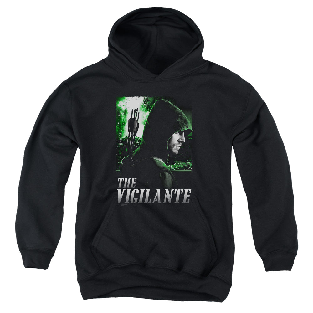 AN OFFCIALLY LICENSED ARROW STAR CITY DEFENDER YOUTH HOODIE BLACK