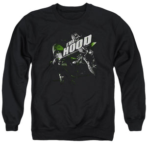 AN OFFCIALLY LICENSED ARROW TAKE AIM ADULT UNISEX CREWNECK SWEATSHIRT BLACK