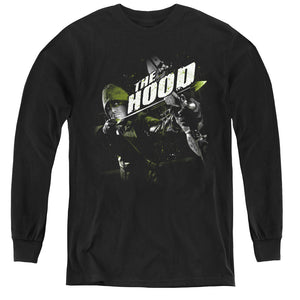 AN OFFCIALLY LICENSED ARROW TAKE AIM YOUTH LONG SLEEVE T-SHIRT BLACK