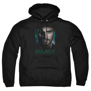 AN OFFCIALLY LICENSED ARROW GOOD EYE ADULT UNISEX PULLOVER HOODIE BLACK