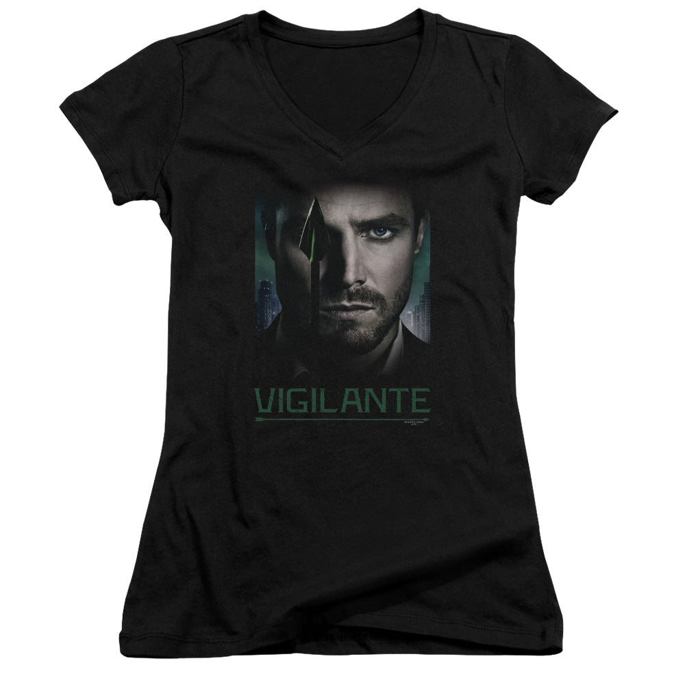 Arrow Good Eye Licensed Women's T-Shirt Juniors V-Neck SM