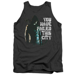 AN OFFCIALLY LICENSED ARROW YOU HAVE FAILED ADULT UNISEX TANK TOP CHARCOAL