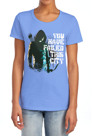AN OFFCIALLY LICENSED ARROW YOU HAVE FAILED WOMEN'S REGULAR FIT T-SHIRT CHARCOAL