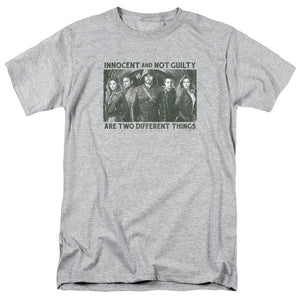 AN OFFCIALLY LICENSED ARROW NOT GUILTY MEN'S REGULAR FIT T-SHIRT ATHLETIC HEATHER