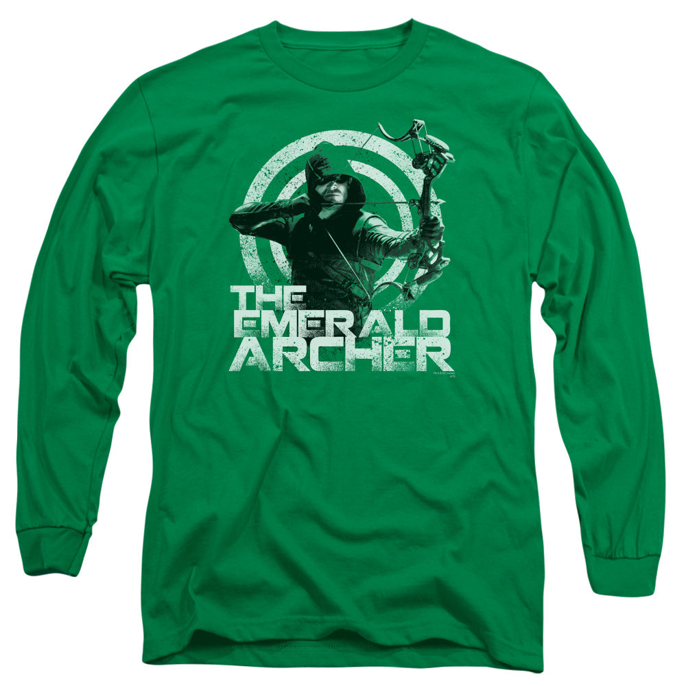 AN OFFCIALLY LICENSED ARROW ARCHER MEN'S LONG SLEEVE T-SHIRT KELLY GREEN